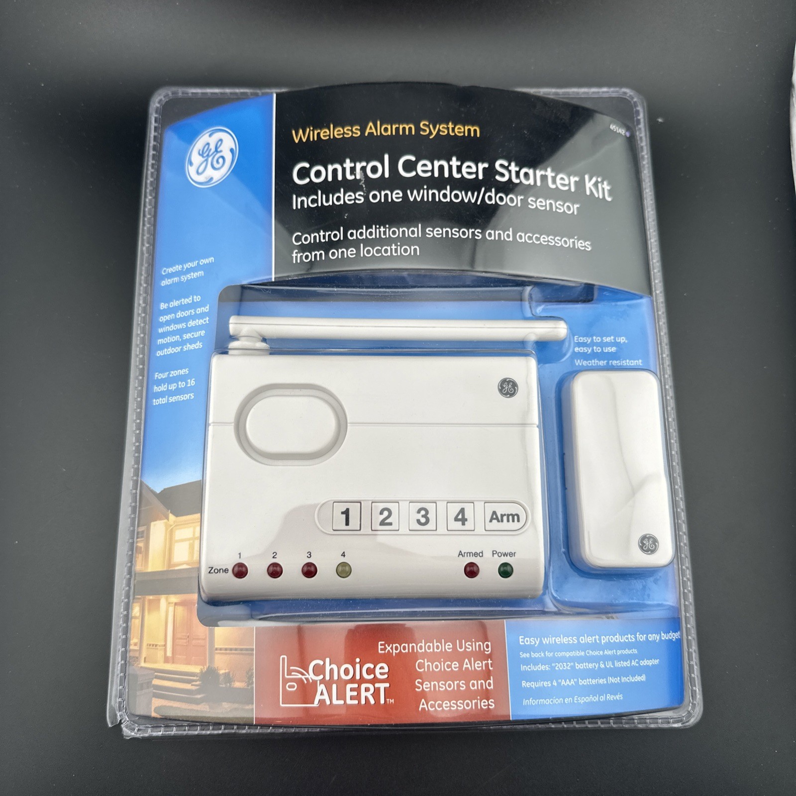 GE Wireless Alarm System Control Center Starter Kit Choice Alert NEW (45142)