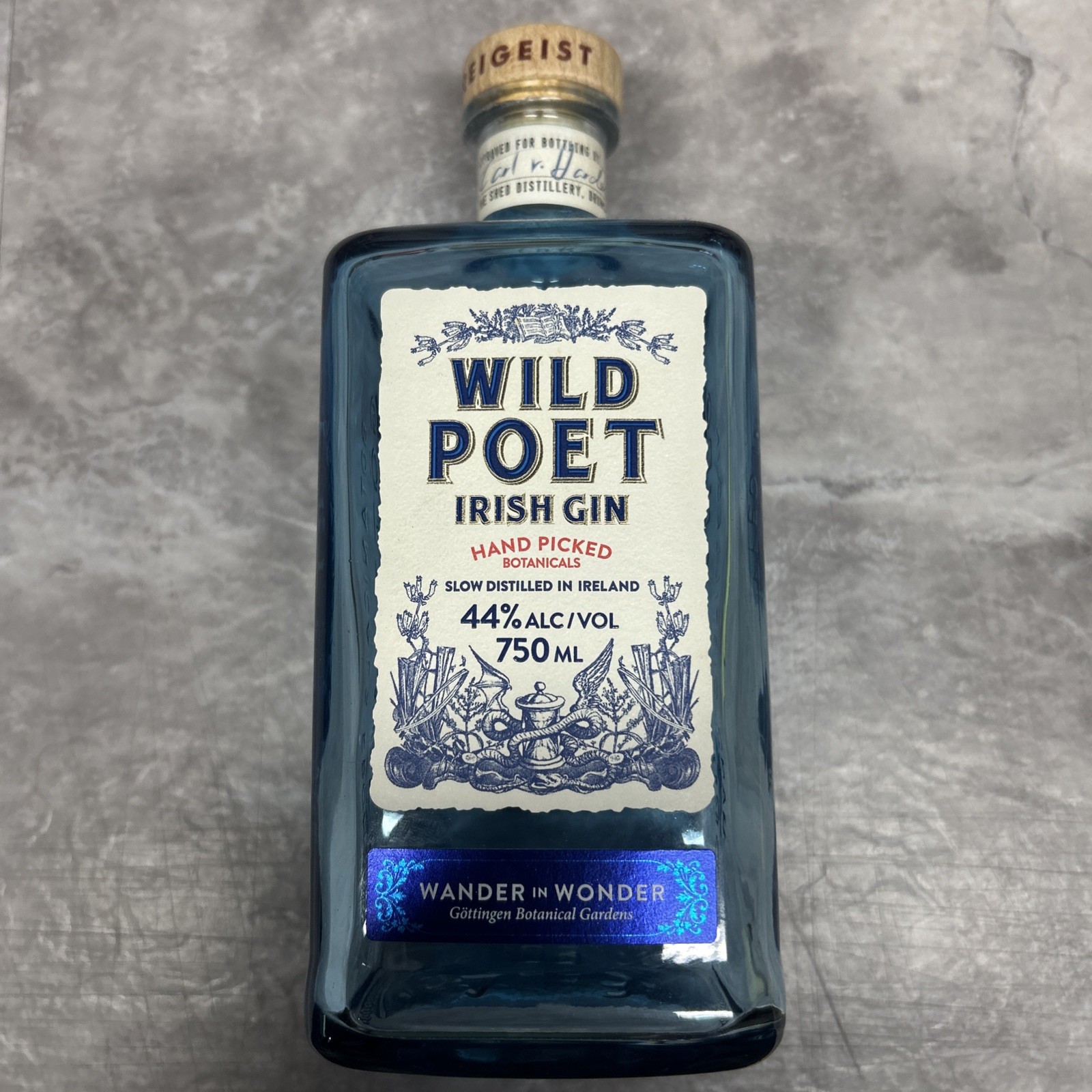 Wild Poet Freigeist Irish Gin Empty Bottle