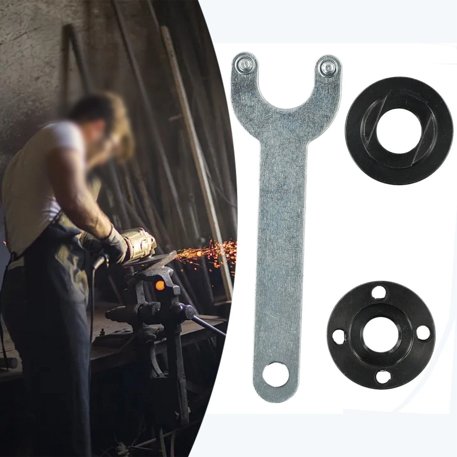Flange Nut for Angle Grinder - Inner & Outer Nut Replacement Tool