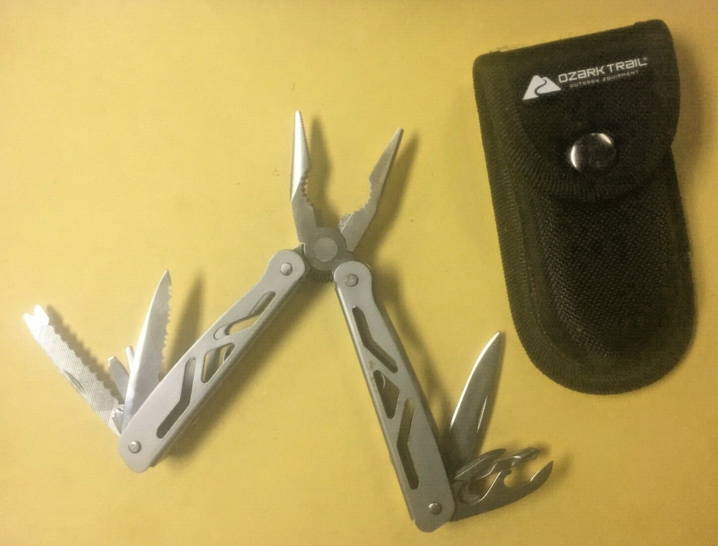 Ozark Trail 12-In-1 Multi Tool Wire Cutter Screwdriver Knife W/ Sheath