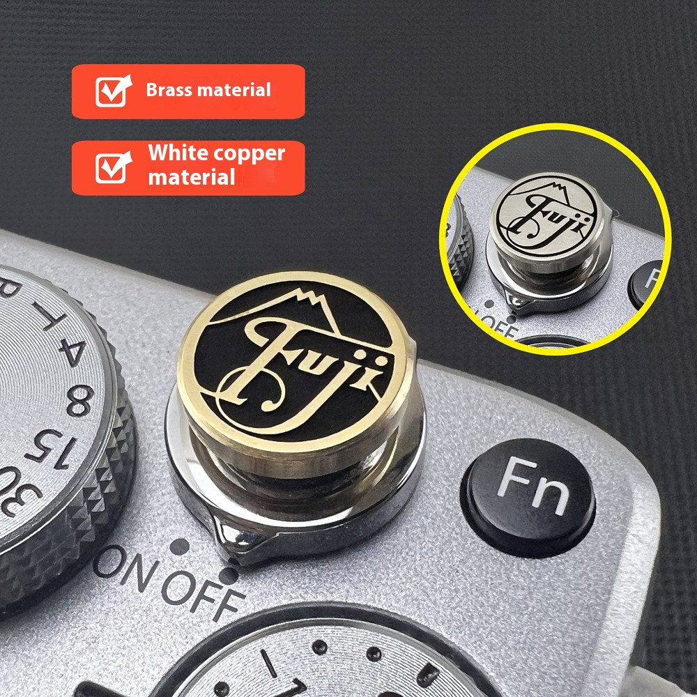 Shutter Button Hot Shoe Cover brass Suitable for Fuji, Nikon, Leica....