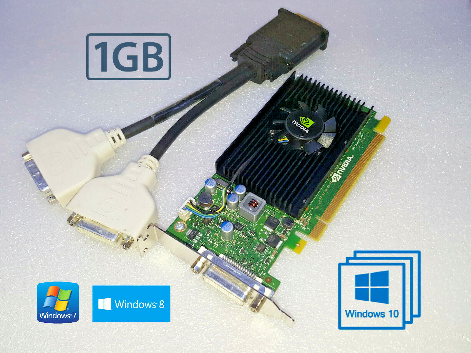 1GB OPTIPLEX SFF DT Half Height Size Length DELL Low Profile Dual DVI Video Card