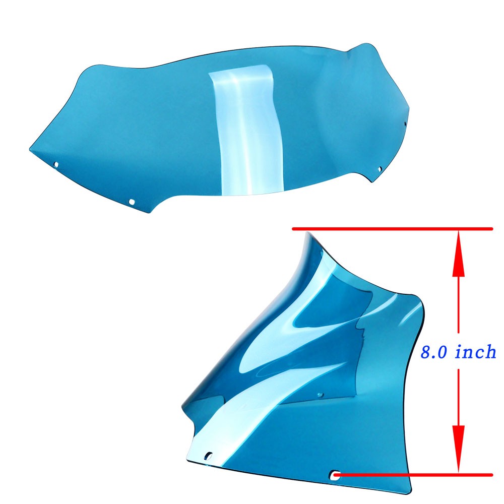 PMMA 8.0" Light Blue Windshield Windscreen for Harley 15-Later FLTRXS Road Glide