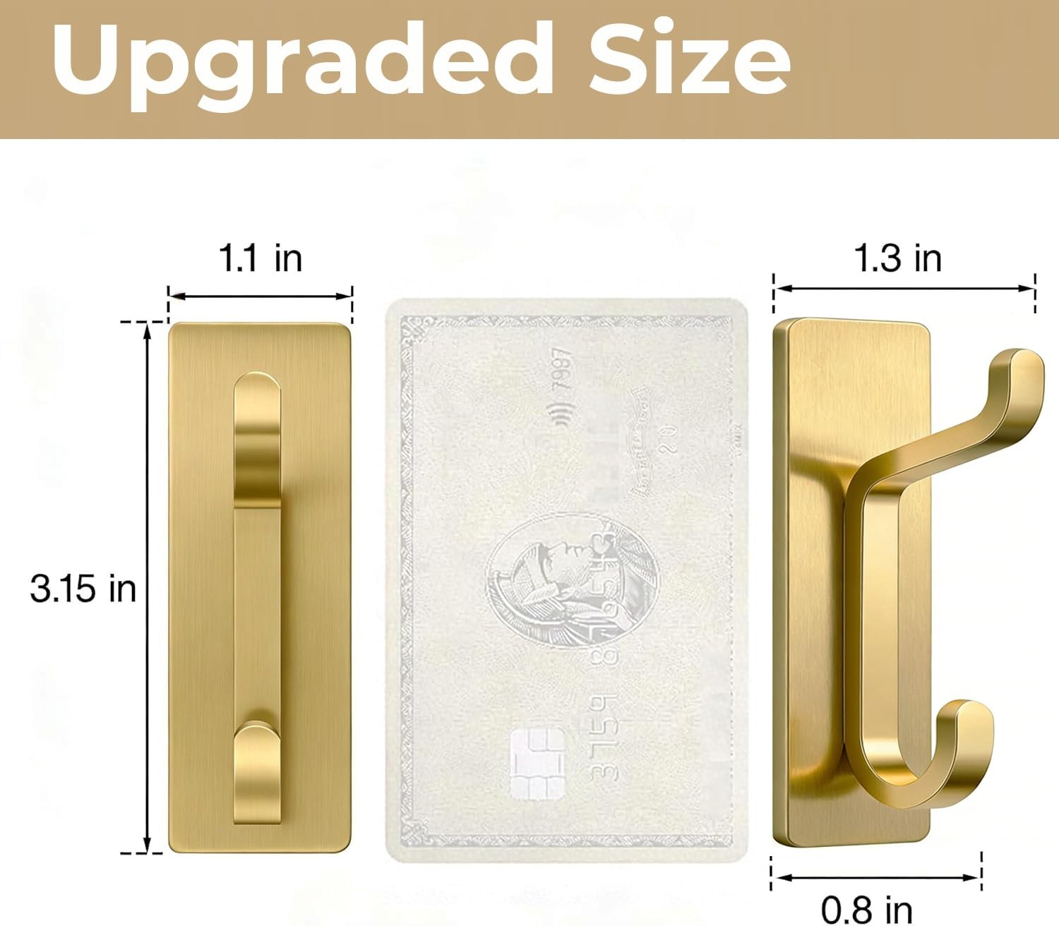 Self Adhesive Wall Hooks for Hanging Extra Strong 13 LB, Hook for Coat, Towel i