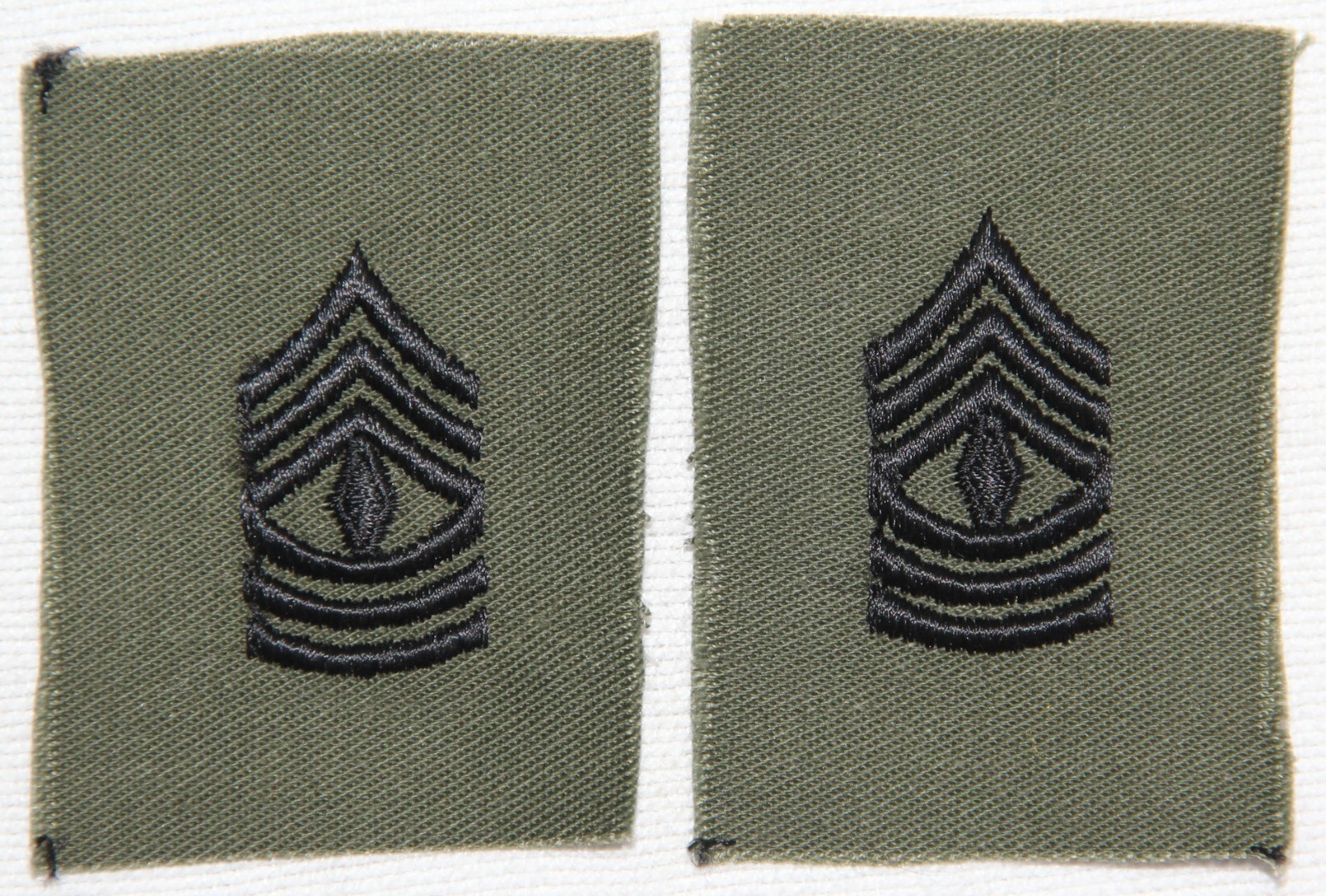 ORIGINAL FIRST SERGEANT CLOTH COLLAR INSIGNIA