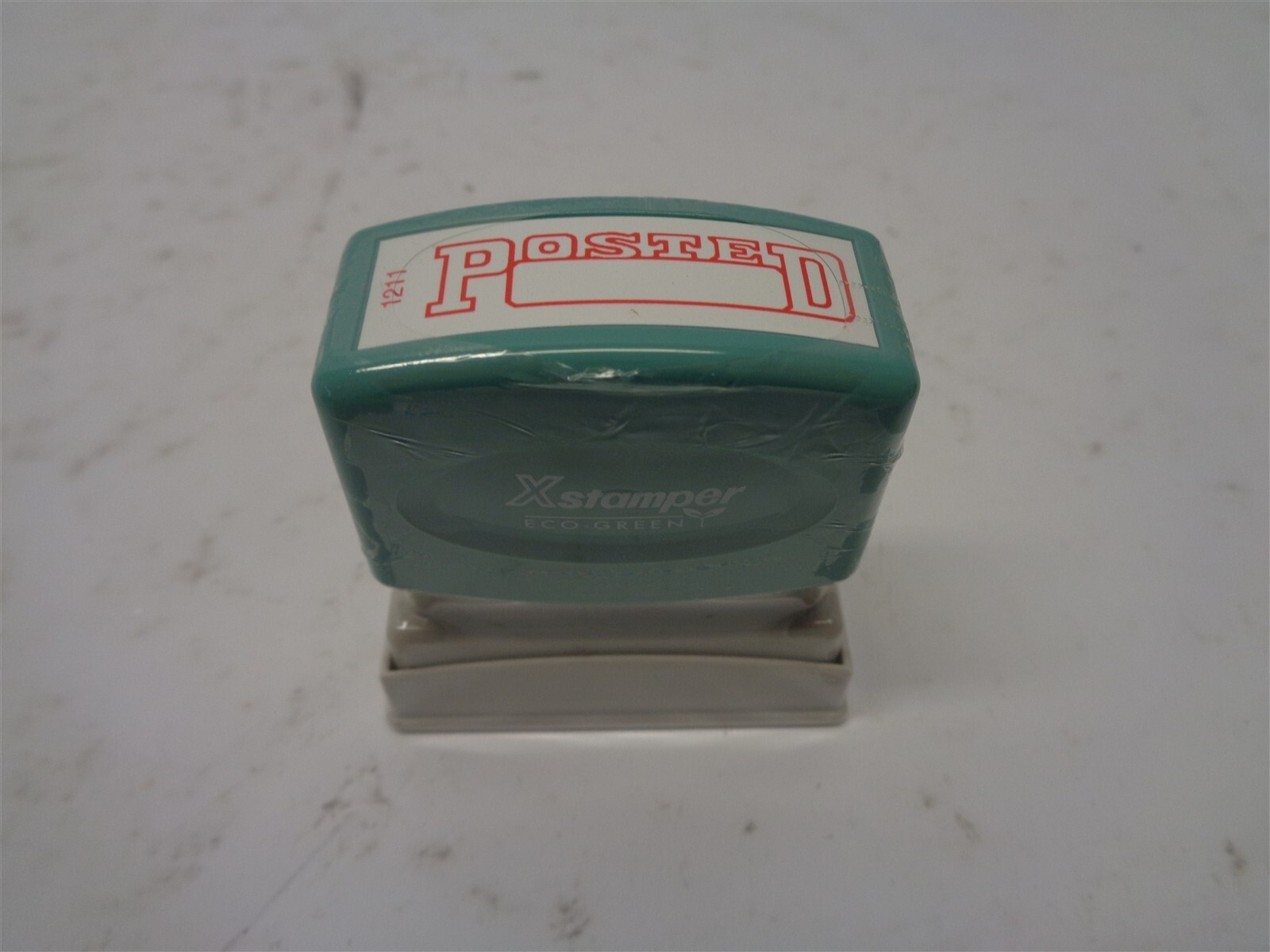 Qty = 1 Box of 12: Xstamper Pre-Inked Stamp POSTED Red Ink No. 1211
