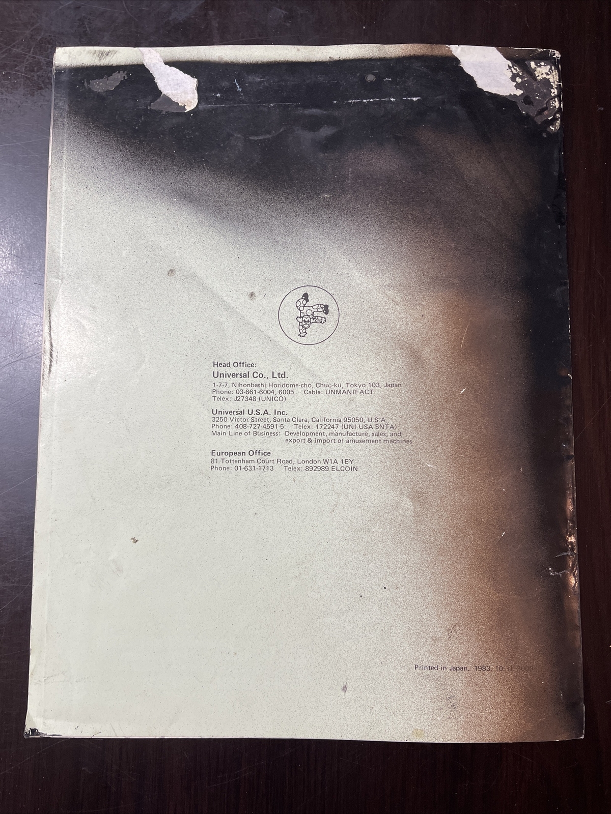 Universal’s Mr. Do’s Castle Arcade Service Manual Original