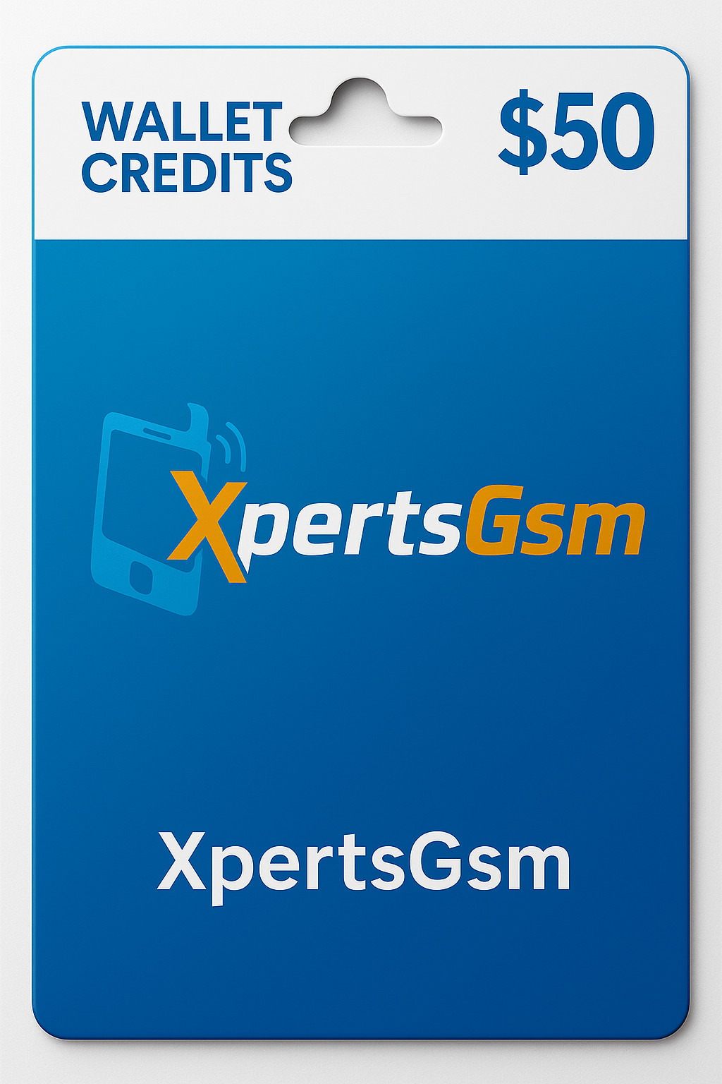 XpertsGsm Physical Gift Card - 50 Credits