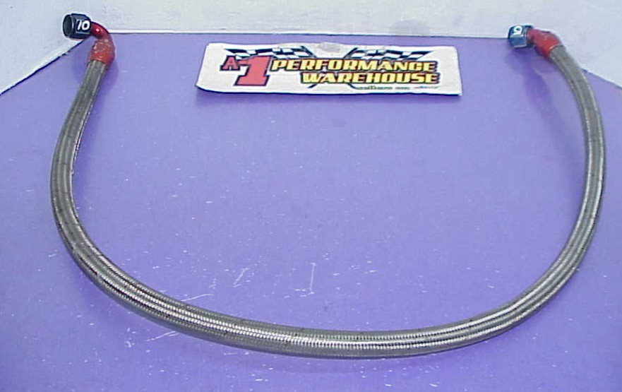 47" KB Stainless Braided Hose w/ -10 AN 45° & 120° Reusable Fittings NASCAR V14