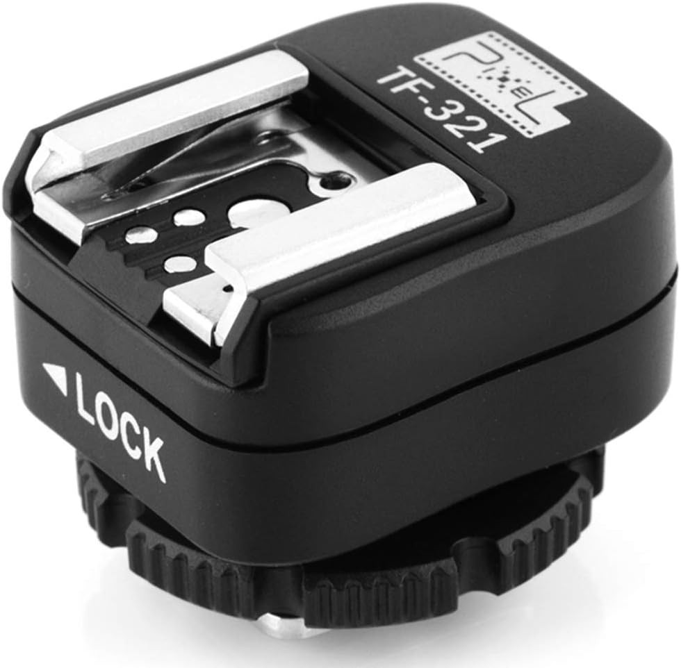 Pixel E-Ttl Flash Hot Shoe Adapter with Extra PC Sync Port for Canon Dslrs and F