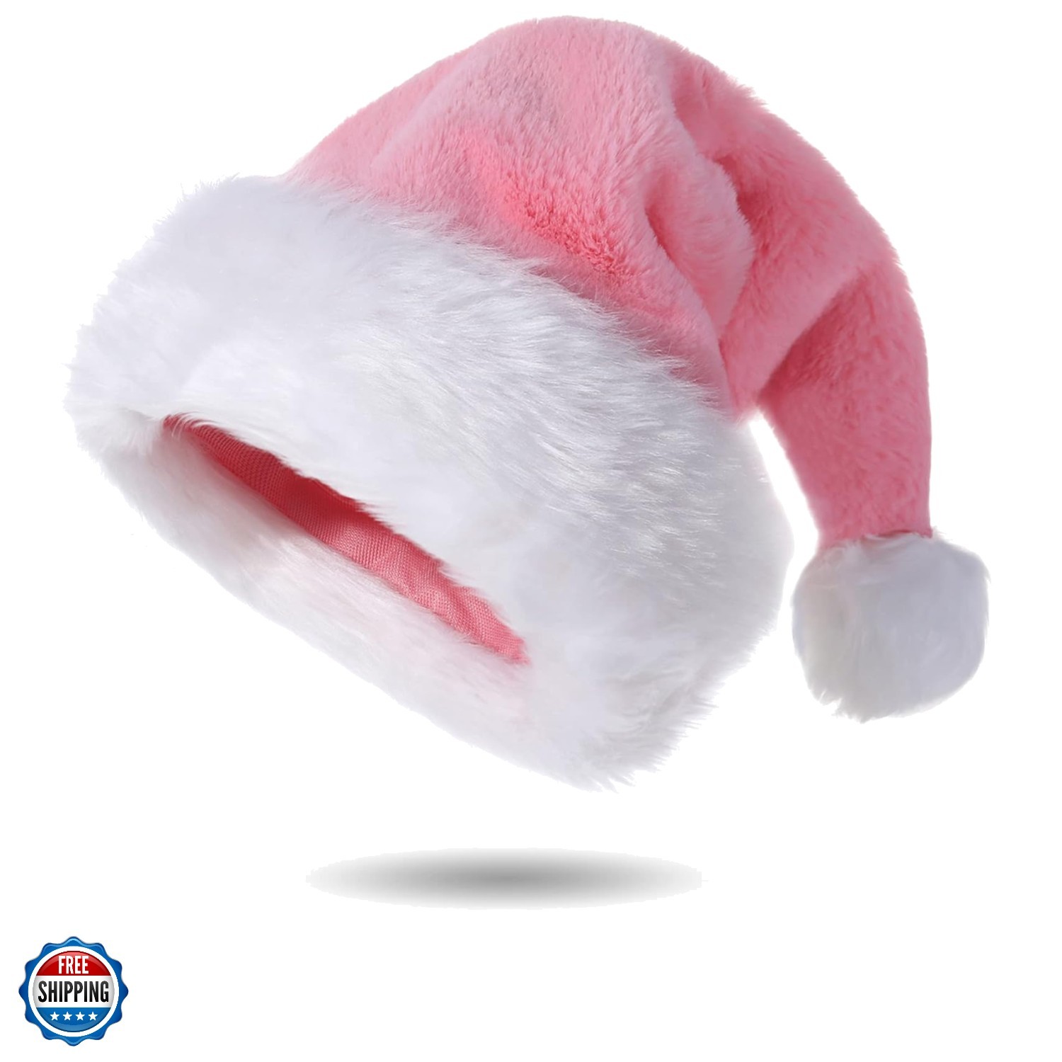 Santa Hats for Adults, Unisex Velvet Touch Comfort Christmas Hats for New  Fe...