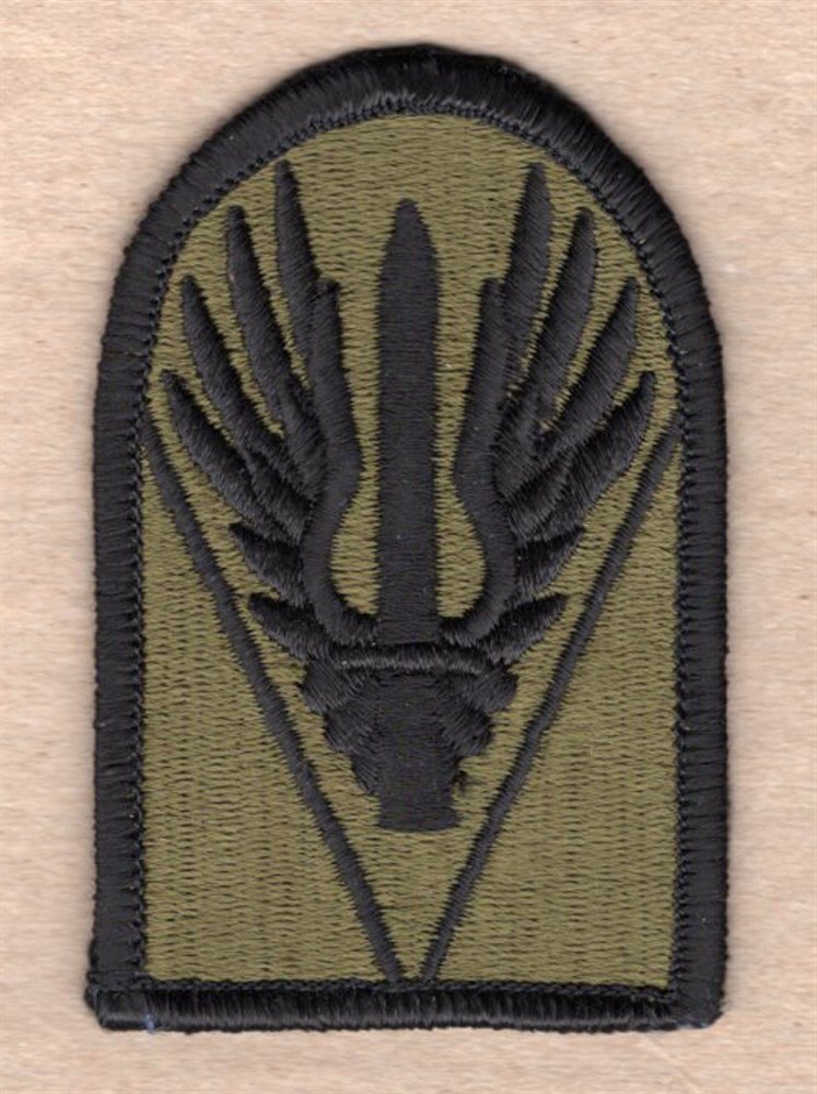 Army Patch:  11th Aviation Brigade - subdued, merrowed edge