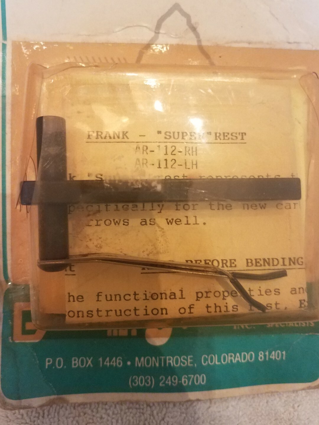 Frank's Super Rest Arrow Rest Hunting AR-112-LH