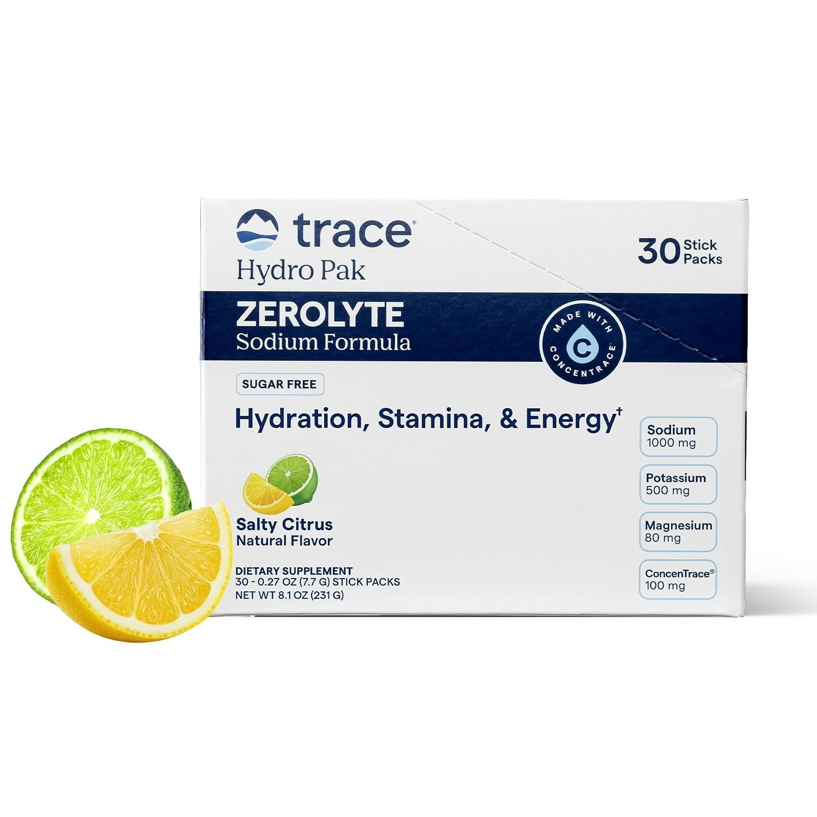 ZeroLyte Electrolyte Drink Mix - Salty Watermelon, 30 Packets