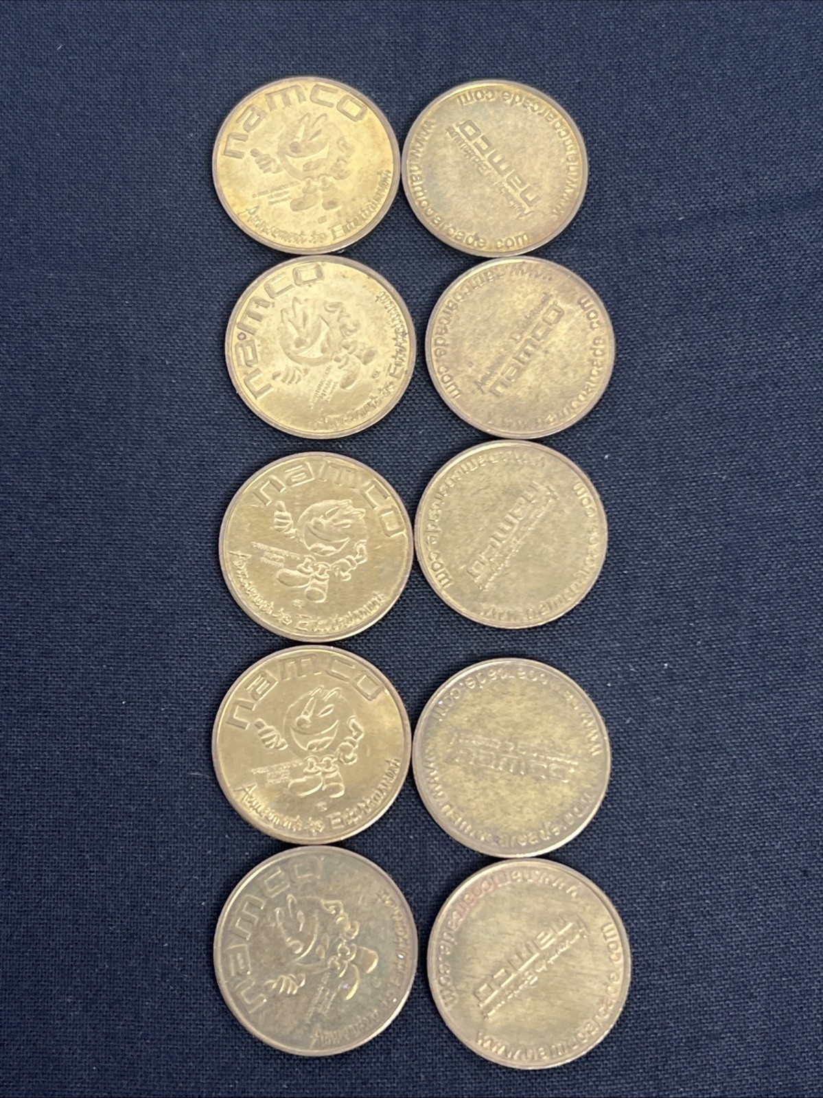 PAC MAN Namco Arcade Tokens 22 mm - Lot of 10 Tokens