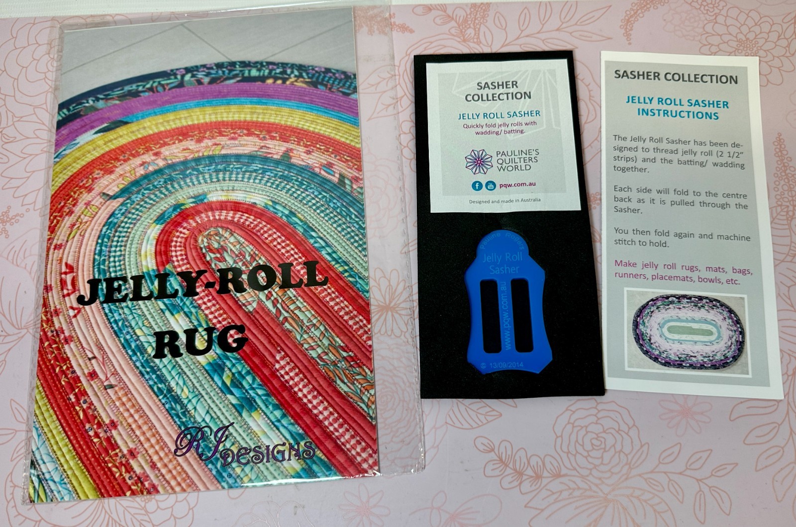 Paulines Quilting World JELLY ROLL Sasher Tool & Jelly Roll Rug Pattern~Lambson