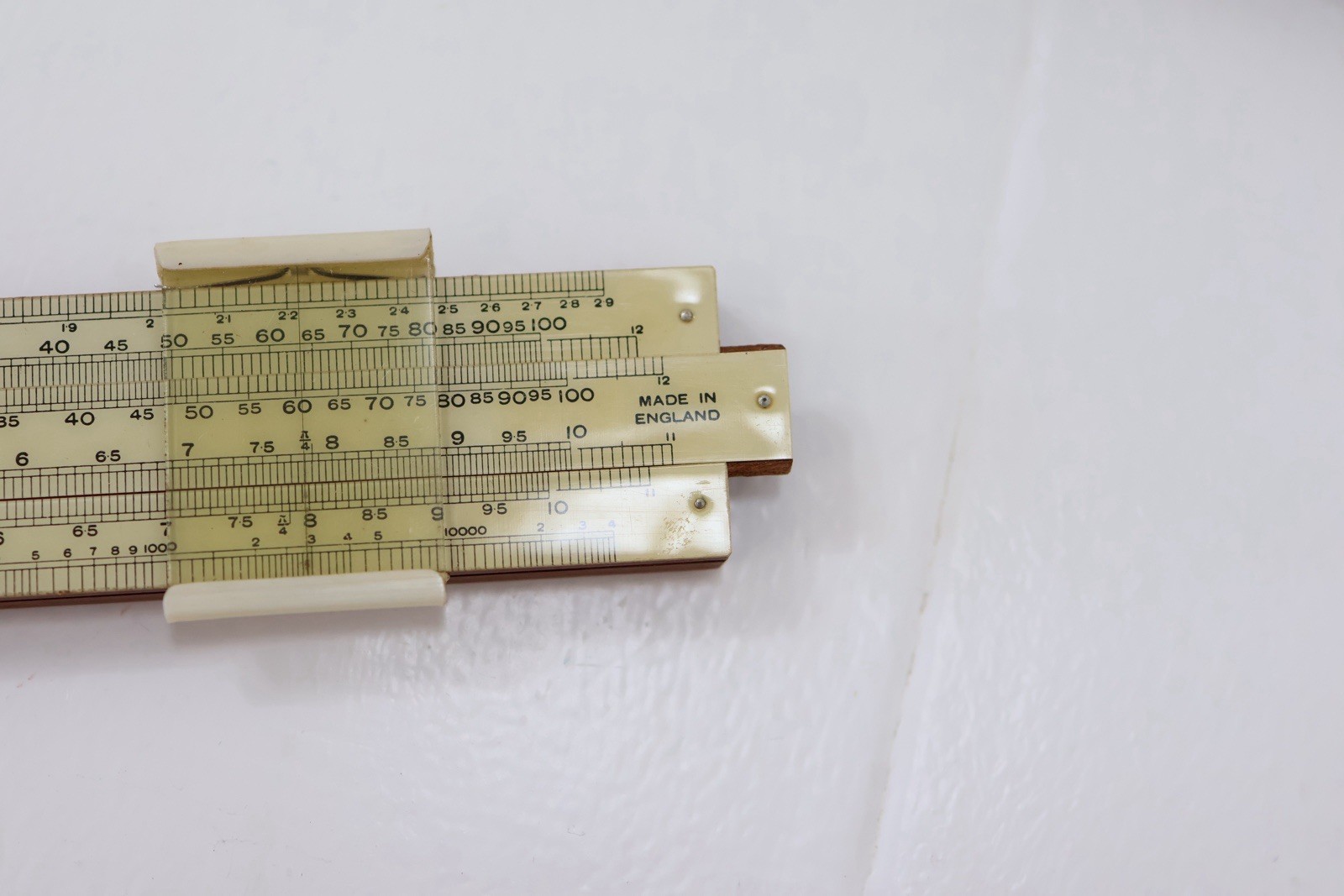 Vintage Unique Log Slide Rule Ruler 12”