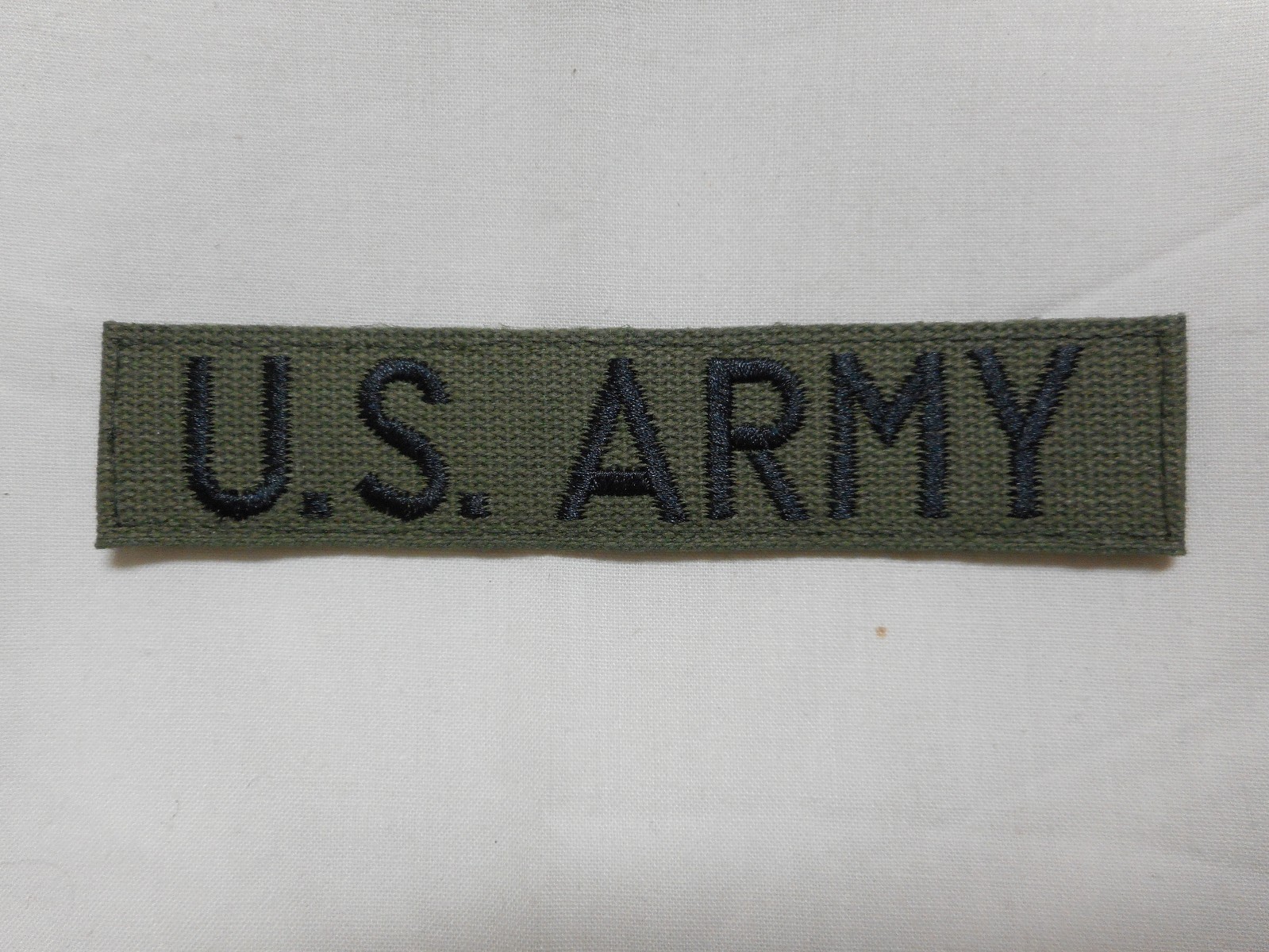 CUSTOM OD GREEN U.S. ARMY TAPE, NEW, 5 INCH LENGTH, WITH HOOK FASTENER*