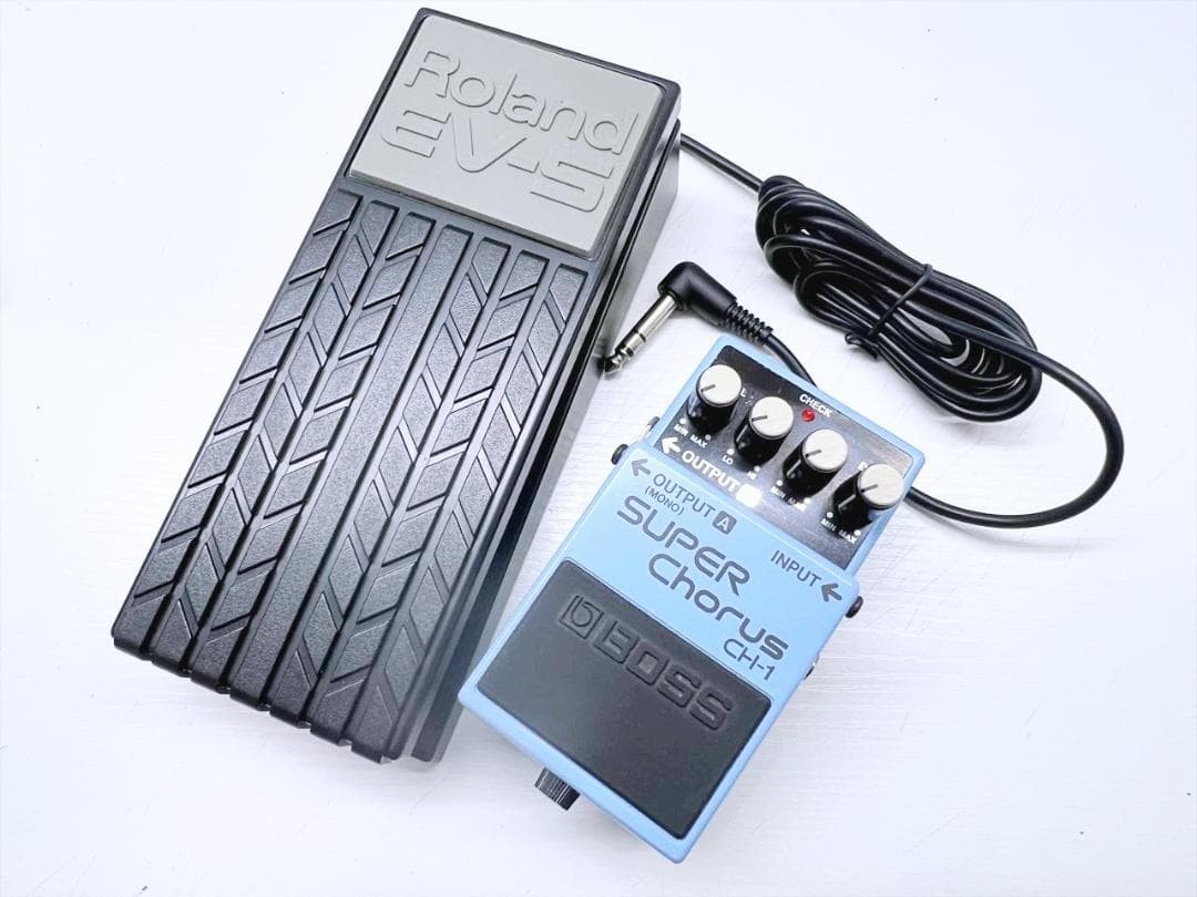 BOSS CH-1 Super Chorus Effects Pedal with Roland EV-5 Set Tested Used