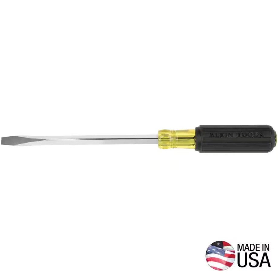 Klein Tools 600-12 12" Heavy-Duty Square-Shank 1/2" Keystone-Tip Screwdriver