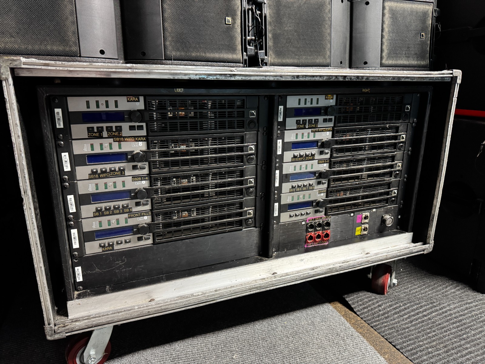 8x L-Acoustics LA8 R3 DSP Amplifiers LA-AES3 Revision 3 Tour Rack Bundle LARAK