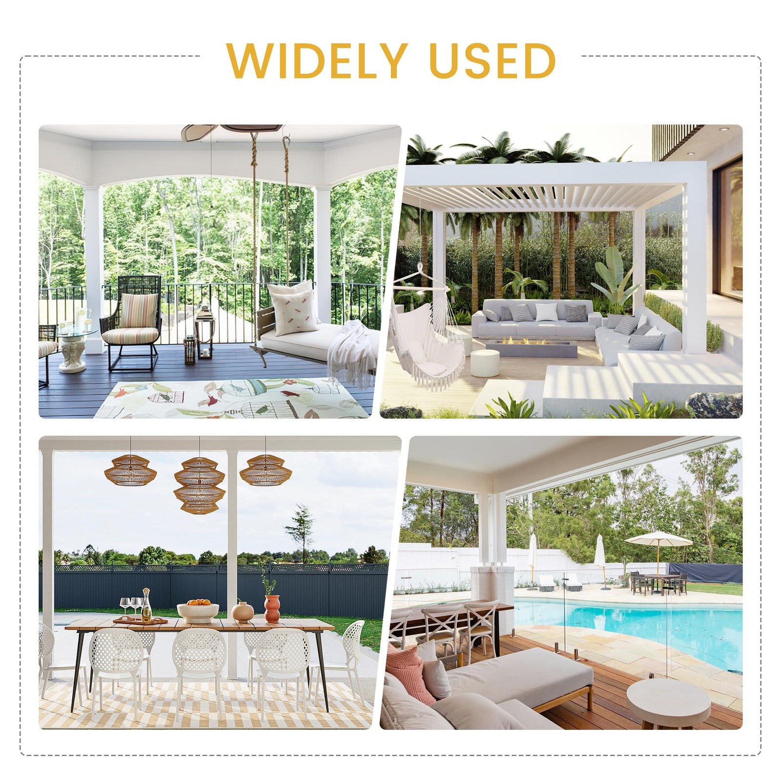 RYB HOME 2 Panels Fade Resistant Outdoor Curtains for Patio Waterproof Block Sun