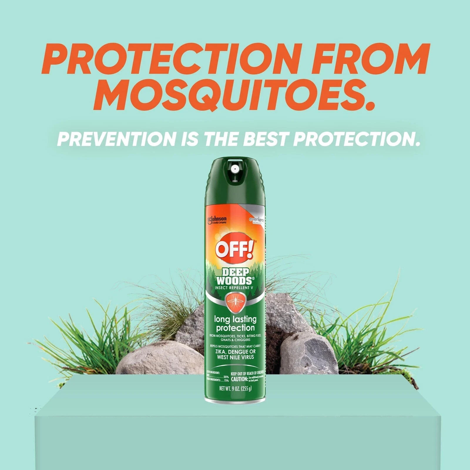 OFF Deep Woods Insect Repellent Aerosol, 6 oz Bug Spray (Pack of 4)