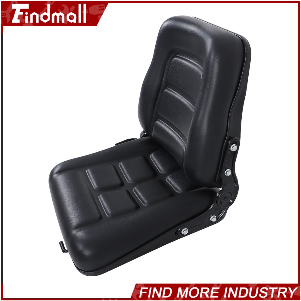 Findmall Universal Fold Down Forklift Seat with Adjustable Angle Backrest