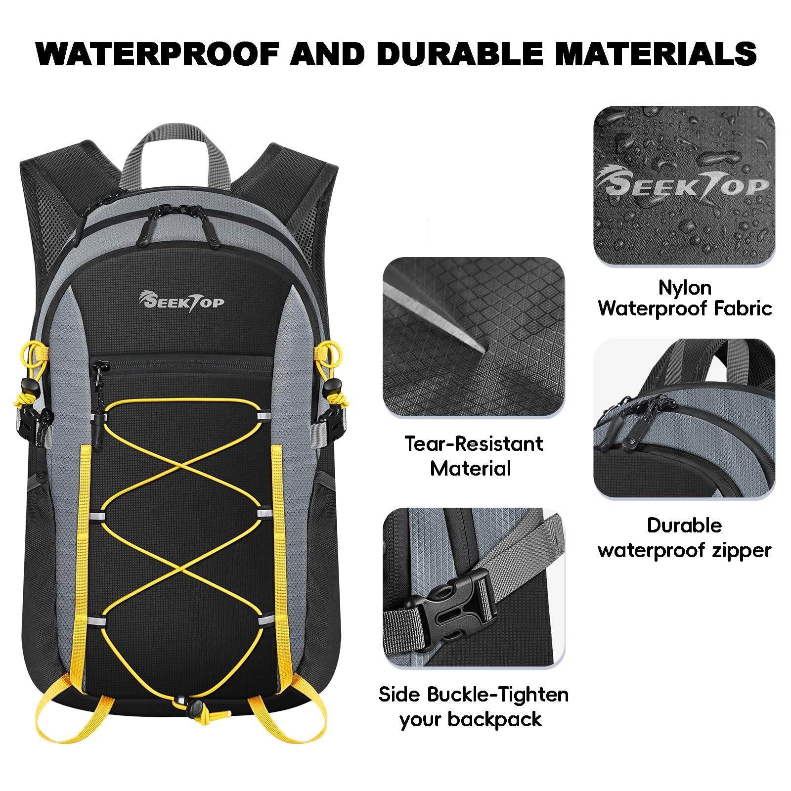 Seektop 20L Foldable Waterproof Hiking Backpack, Ultralight Small Lightweight...