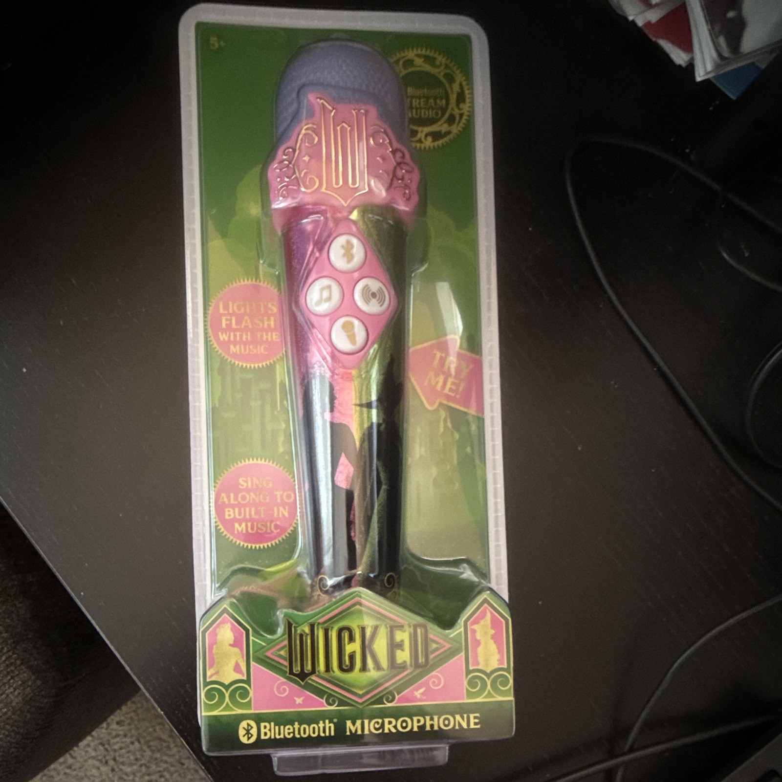 Wicked Bluetooth Karaoke Handheld Microphone w/ Built-In Speaker & Lights