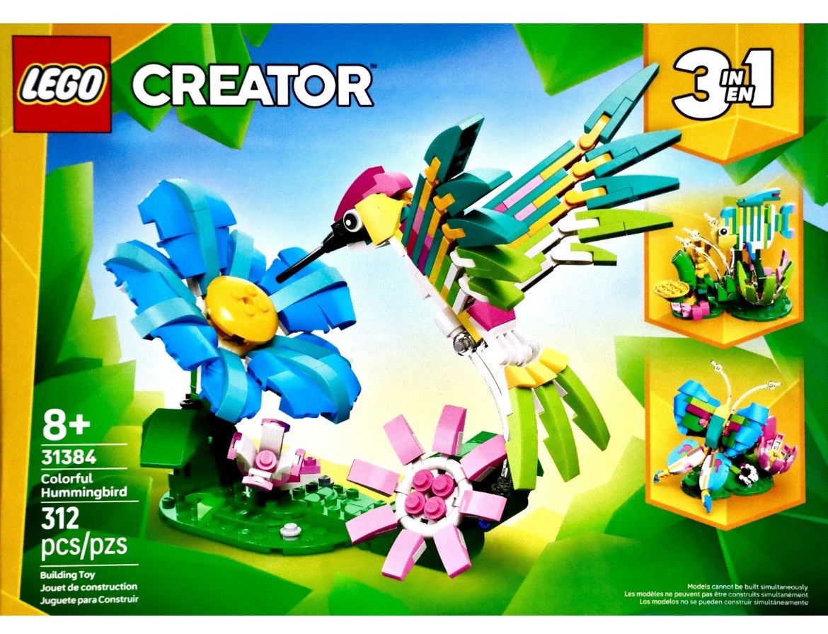 LEGO Creator 3 in1 Colorful Hummingbird 31384 Building Set 312pcs Bird Fish🔥🔥