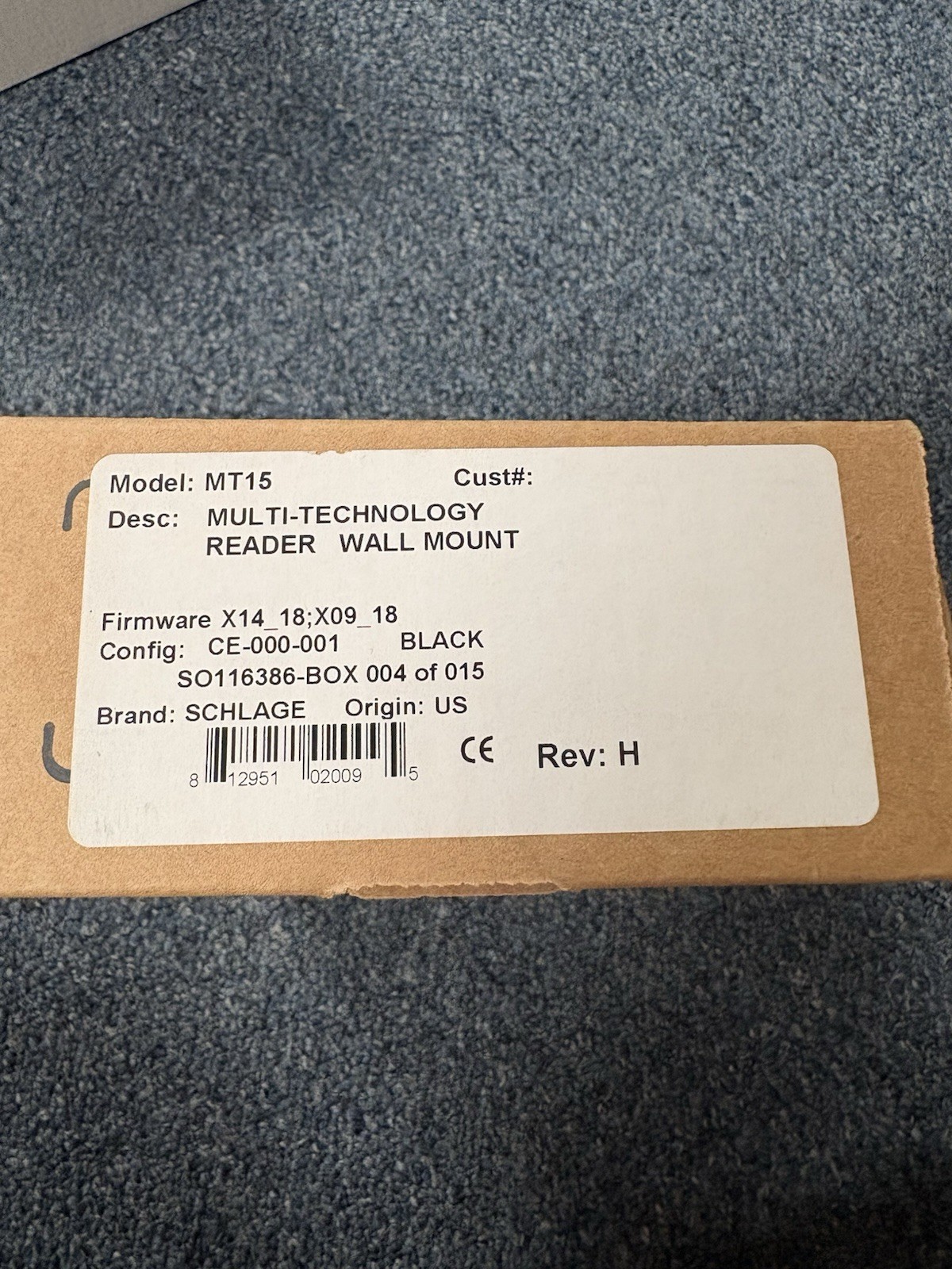 Schlage MTK15-485 Multi-Technology Proximity Reader - Black