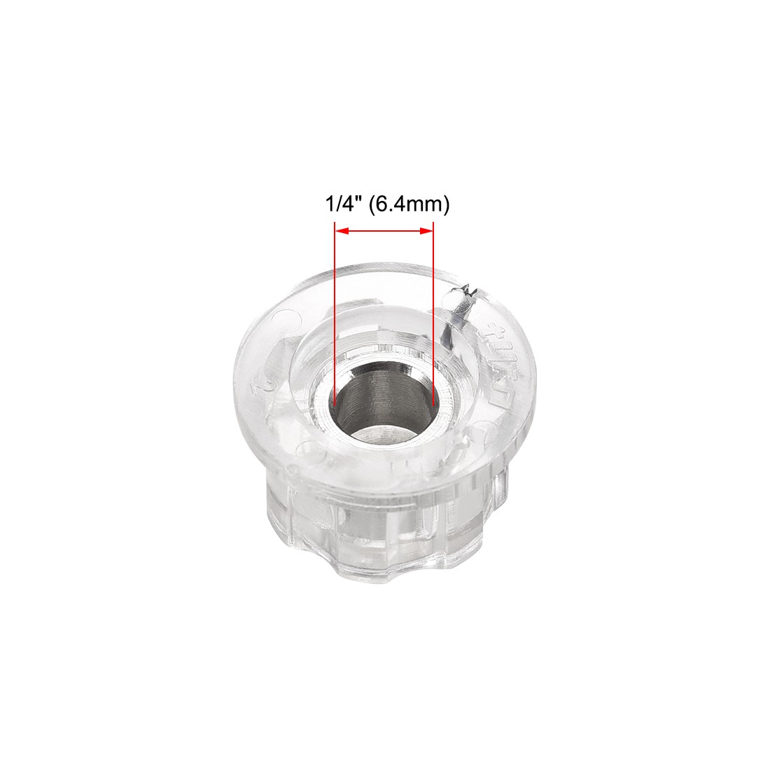 5pcs 6.4mm Shaft Hole Potentiometer Volume Control Rotary Knobs Clear
