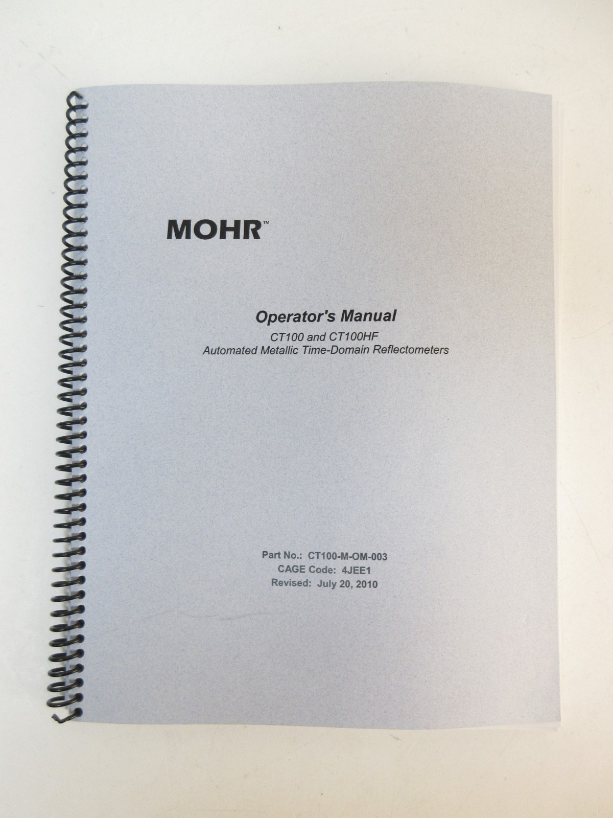 MOHR CT100 High Resolution TDR Cable Testers - 44 Operation Hours, DATA, REMOTE