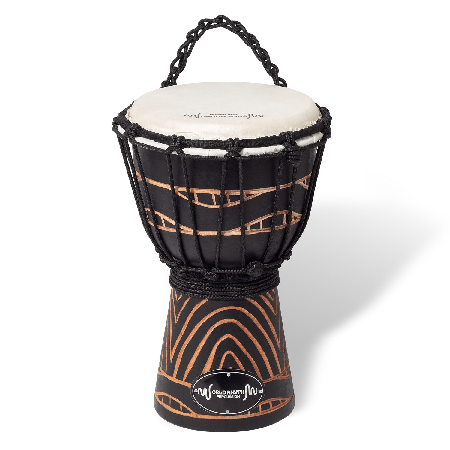 Djembe Drum 30cm Hand Carved Rope-Tuned 7" Goatskin Head World Rhythm