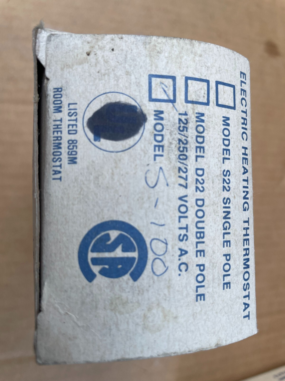 Confort Controls Thermostat Electric Heat, S-100