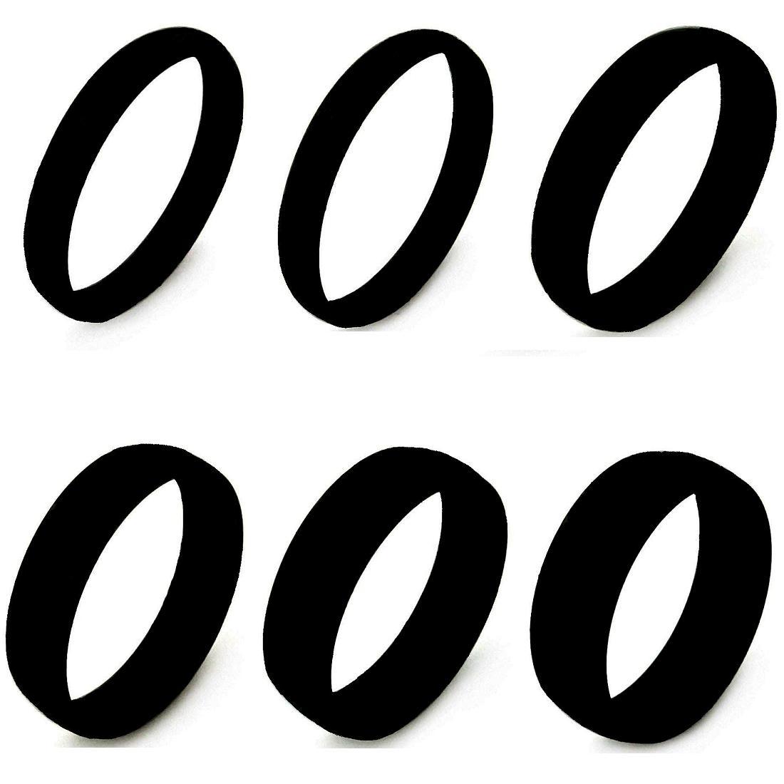3mm to 8mm Men / Women Black Stainless Steel Domed Wedding Band, Thumb/Toe Ring
