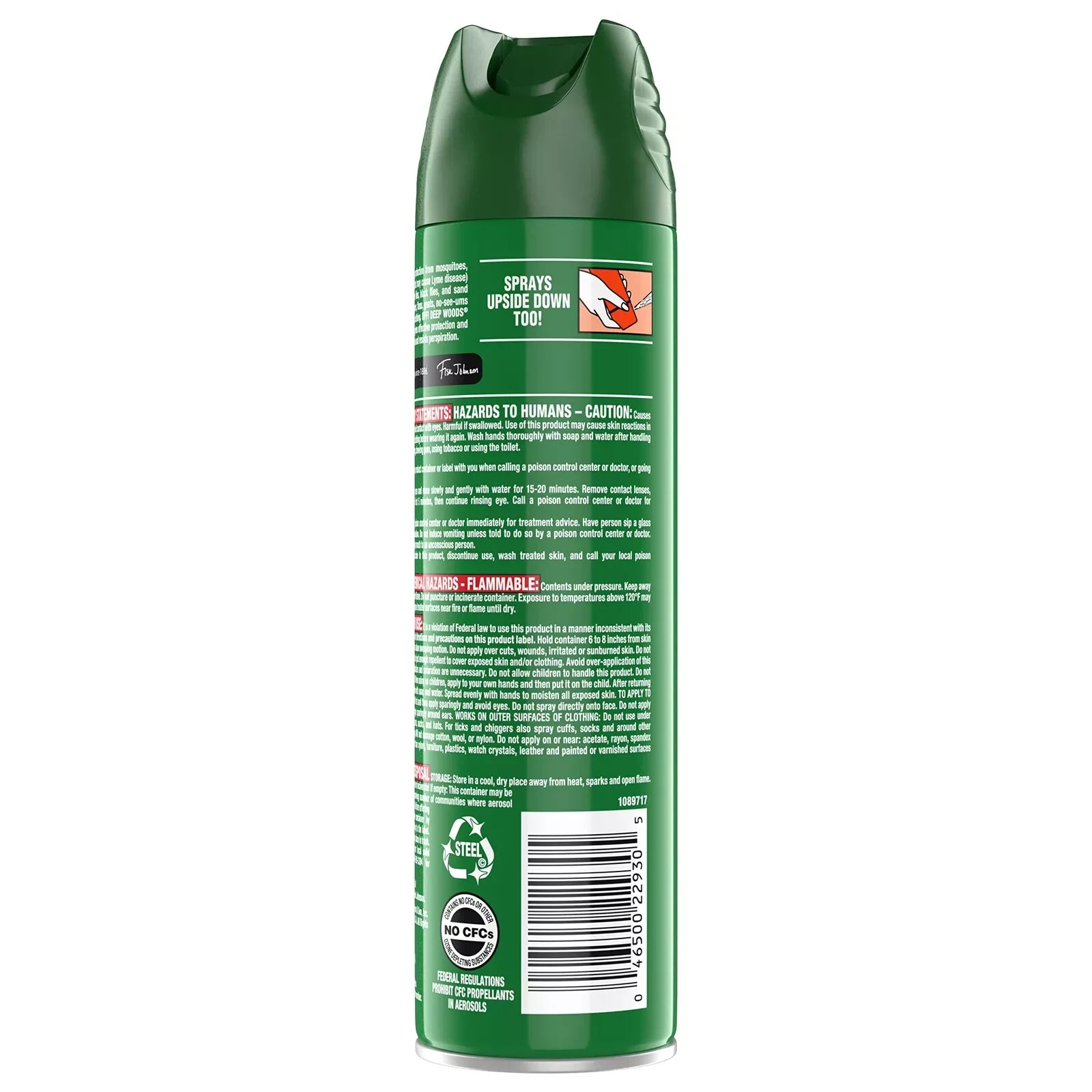 OFF Deep Woods Insect Repellent Aerosol, 6 oz Bug Spray (Pack of 4)