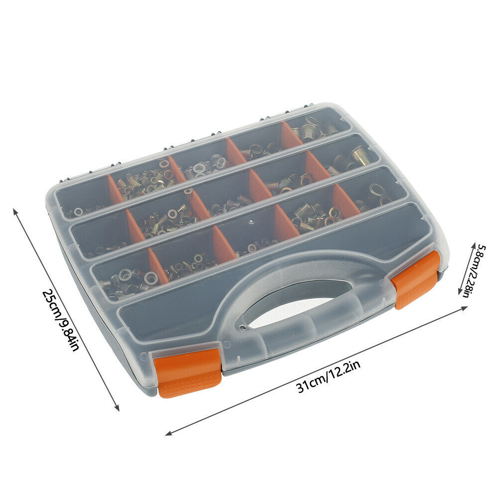 1450PCs Rivet Nut Kit- Rivnut Gun Nut Setter Thread Setting Nutsert Tool Metric
