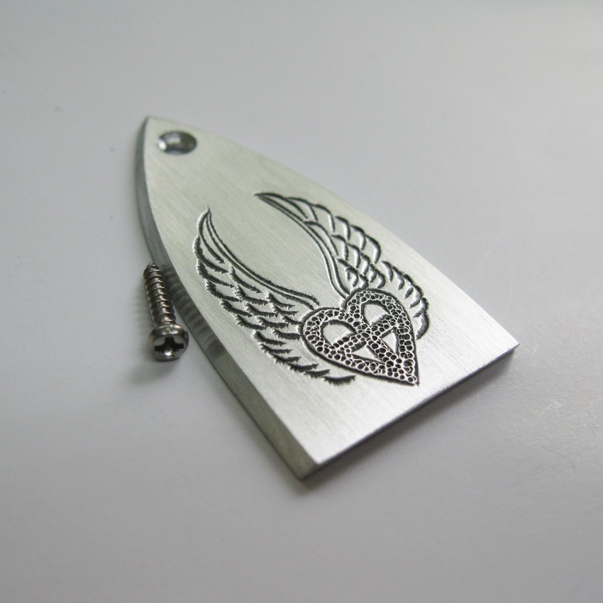 Handmade heart wings  aluminum truss rod cover fits ESP LTD guitars esp-A3