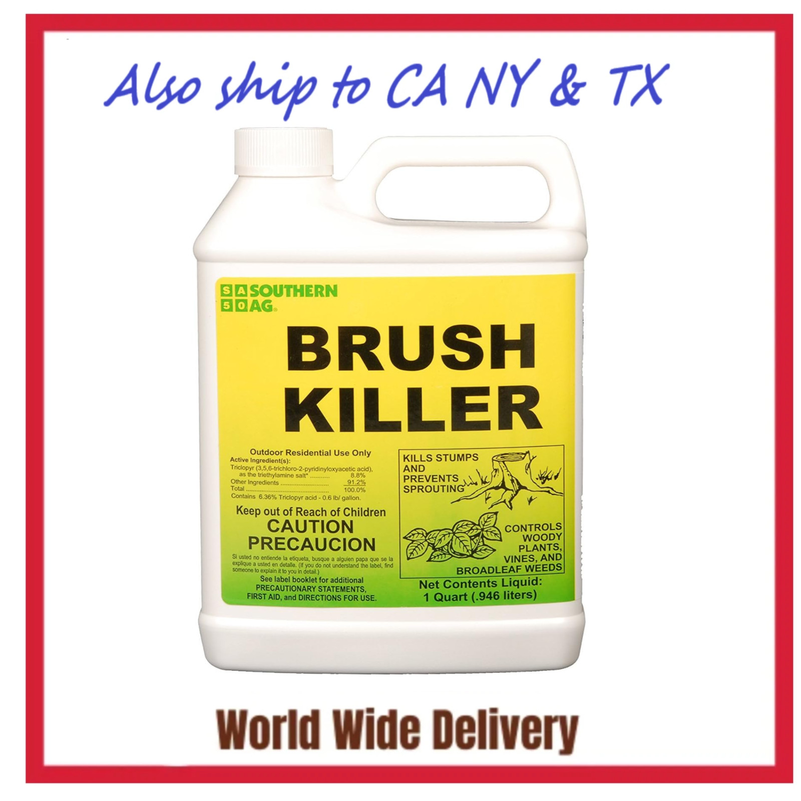Southern AG 01113 Brush Weed Killer, 1 Quart (32 oz)