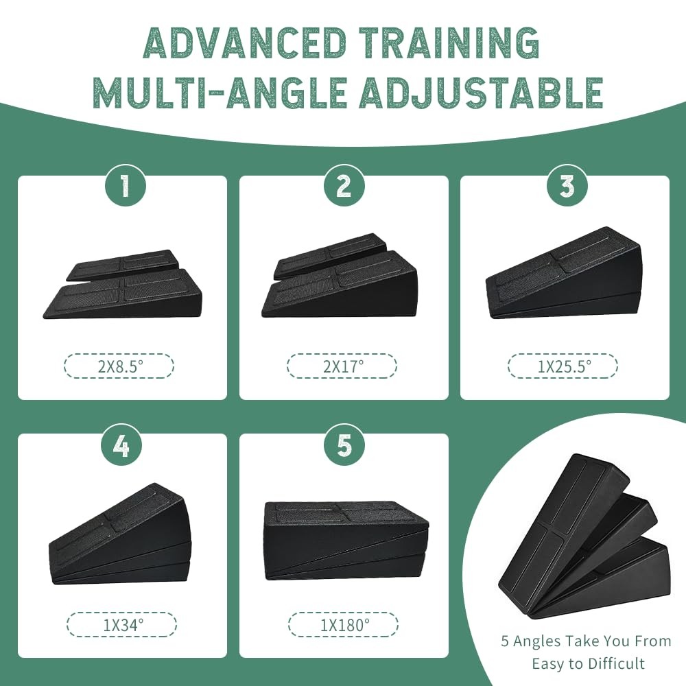 3 PCS Squat Wedge Block HighDensity EPP Slant Board 8.5 & 17 Stackable Angle