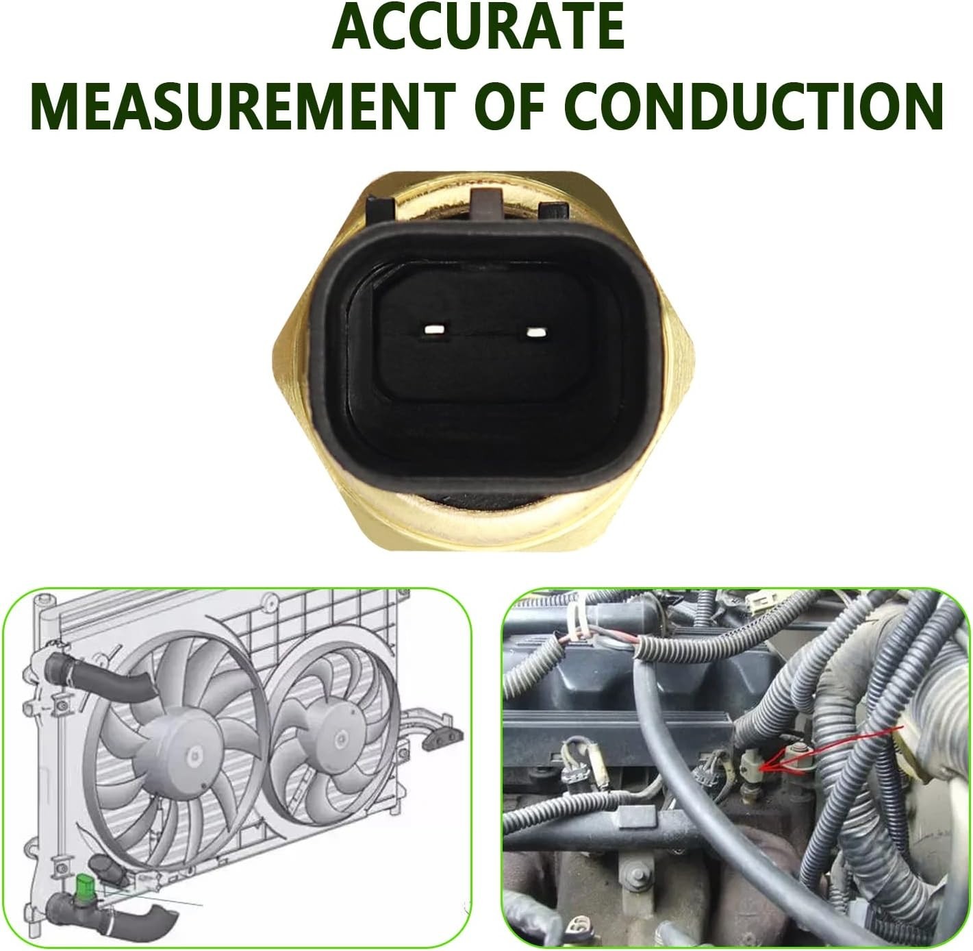 Engine Coolant Temperature Standard Coolant Temp Sensor Compatible with Chrys...