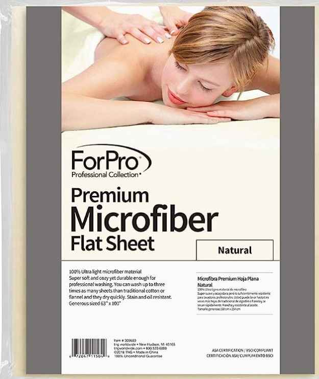 For Pro Premium Microfiber Natural Flat Sheet Massage & care sheet