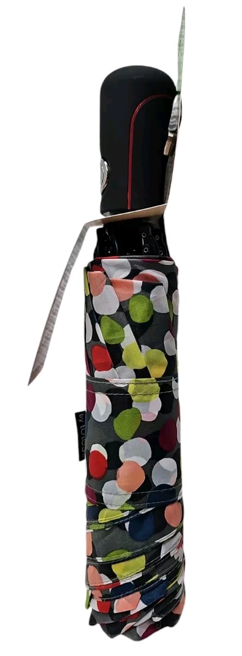Totes Recycled Canopy Auto Open & Reverse Close Compact Umbrella 47” Multi-Color