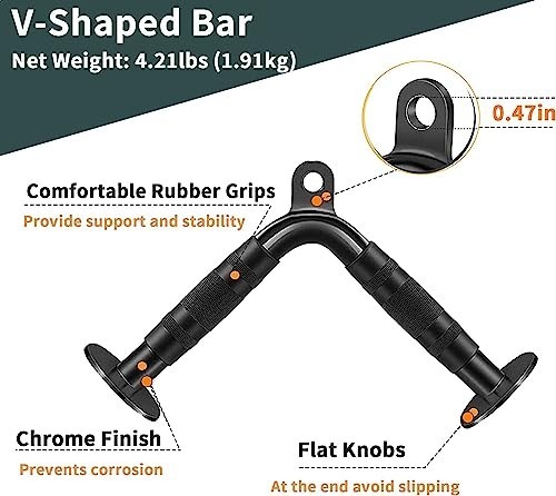 Cable Machine Attachment Set 14 Piece Tricep Rope Lat Pulldown Bar Ankle Straps