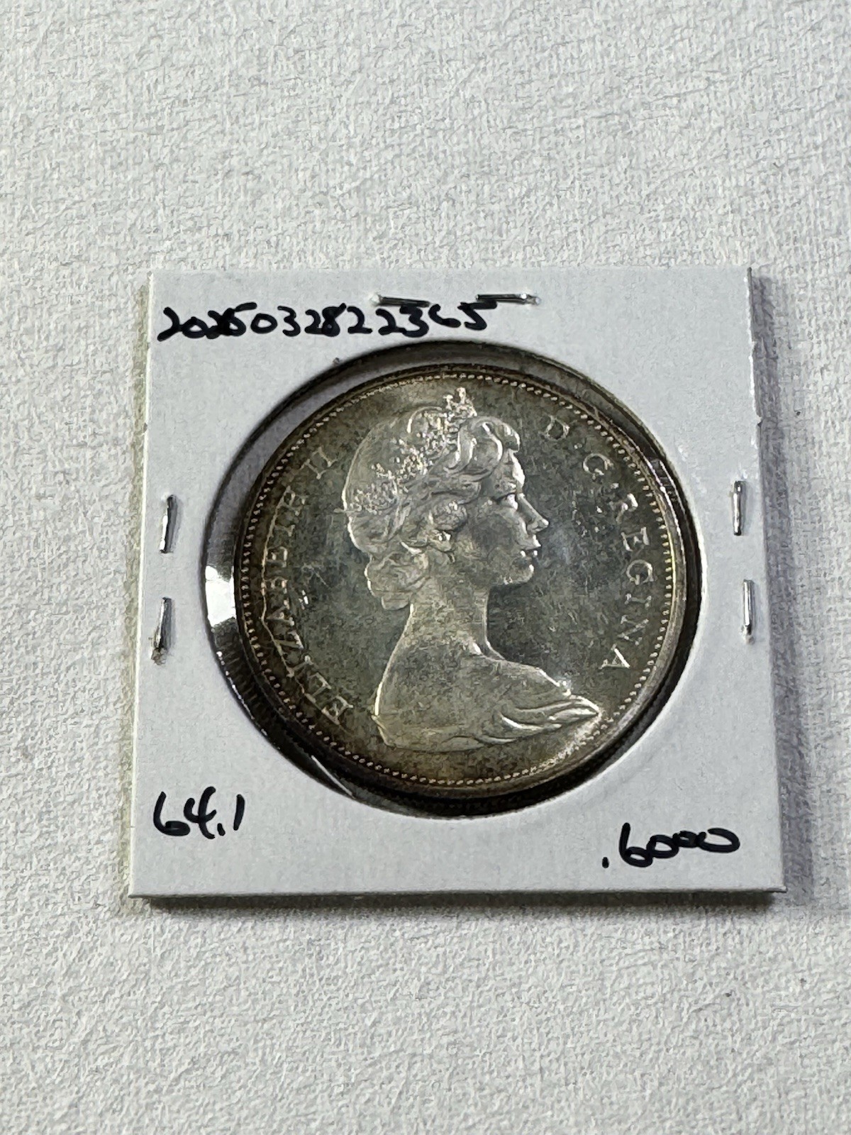 1965 Canada $1 Silver Coin Pointed 5 Small Beads