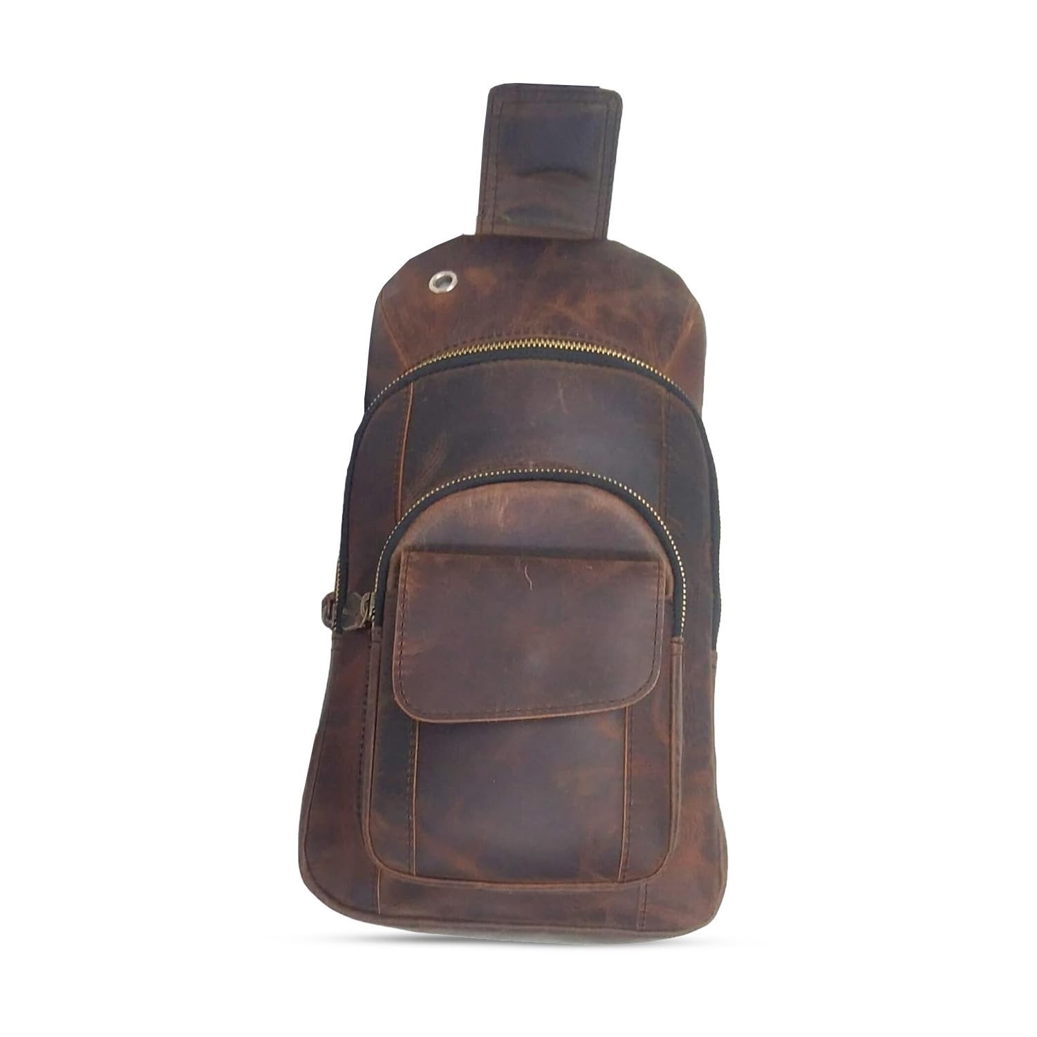 The Tannery Handmade Buffalo Leather Multipurpose Travel Hiking Crossbody Che...