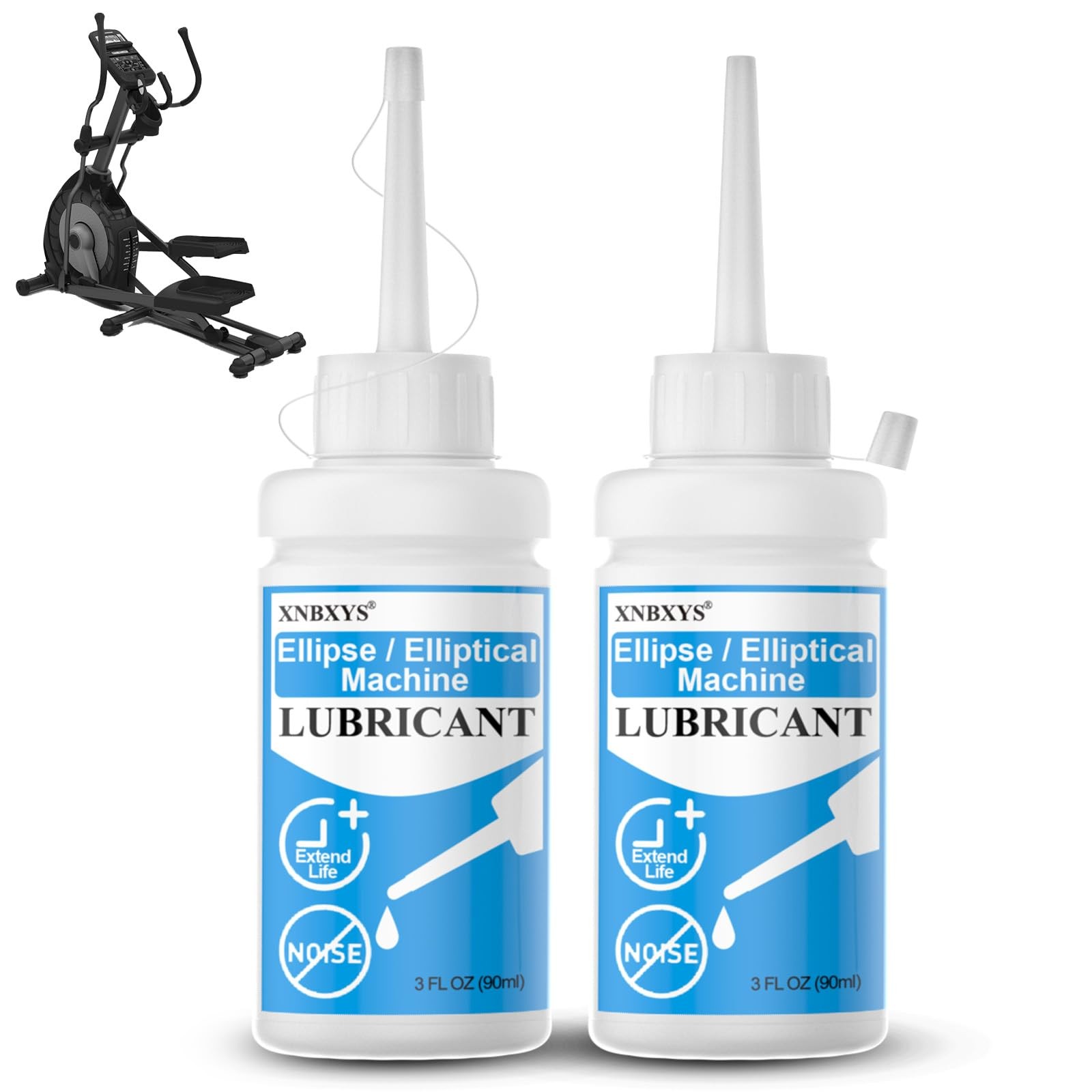 2 Pcs Elliptical Exercise Machine Lubricant, Lube Apply to Under Desk White