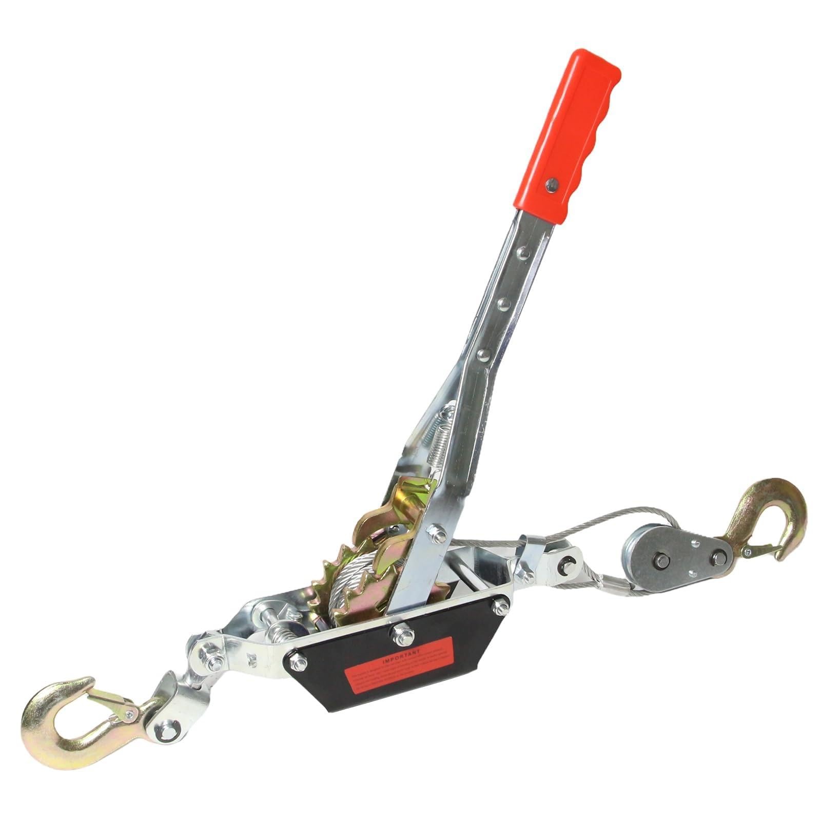 Come Along Winch, 2 Ton 4400 Lbs Pulling Capacity with 7FT Steel Cable, Heavy...